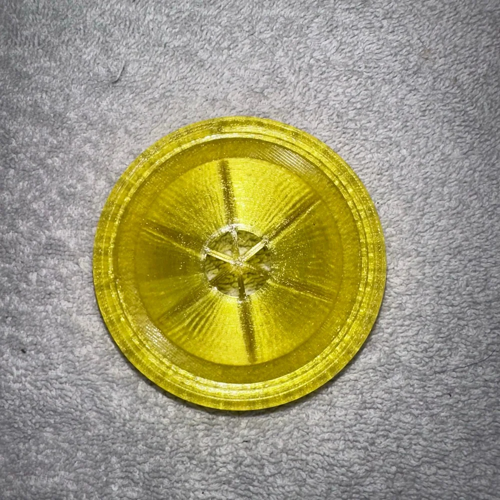 3D Printed Fruit Fly Mason Jar Lid Trap Fluorescent Yellow- Lid ONLY